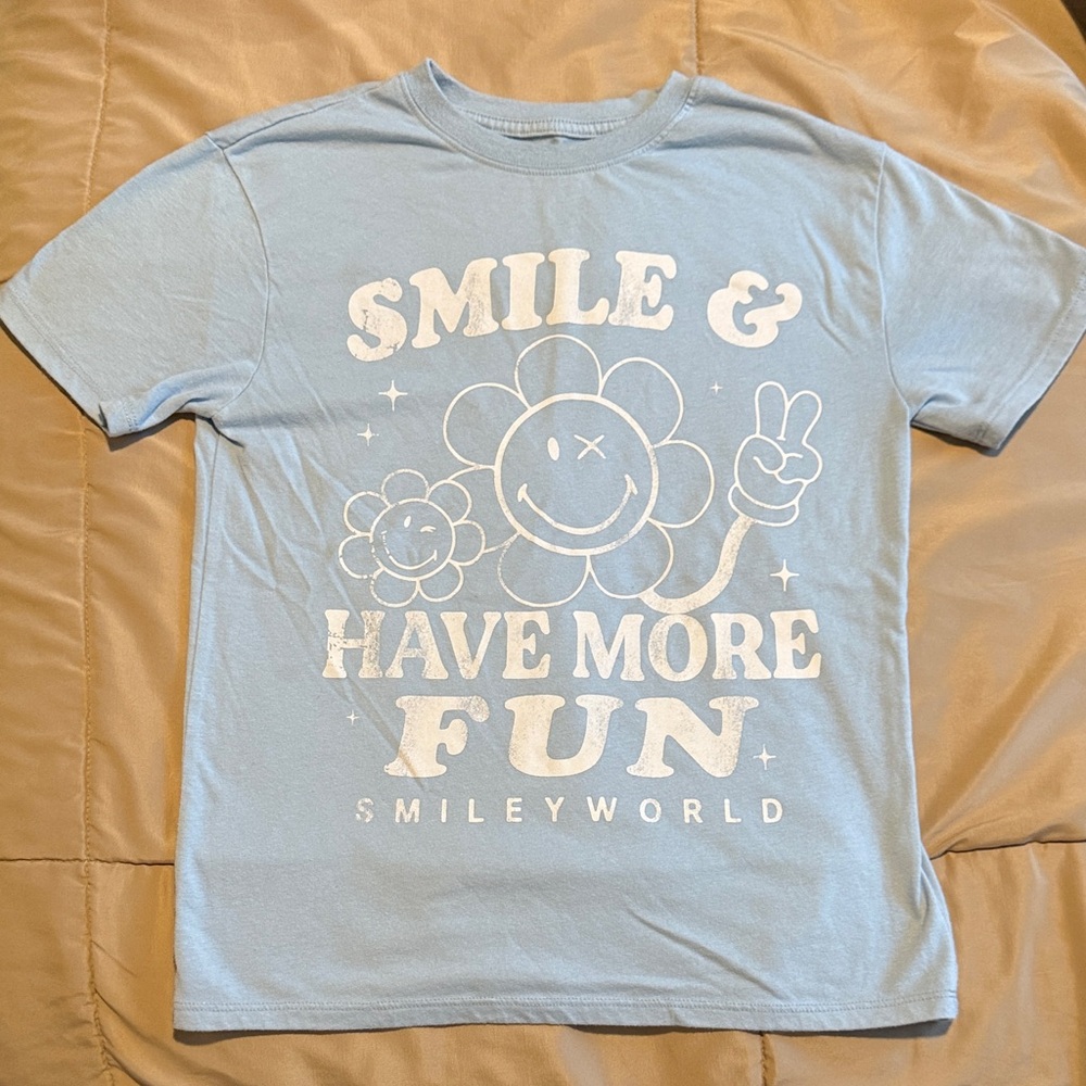art class Light Blue Smiley Graphic Tee